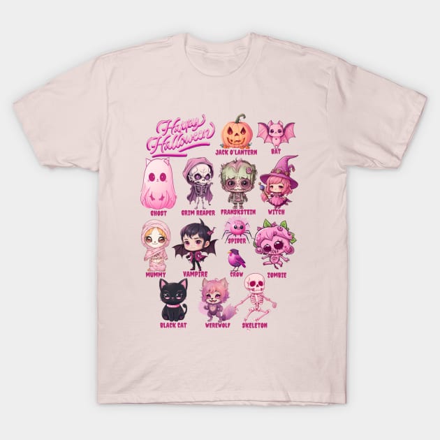 halloween characters T-Shirt by AOAOCreation